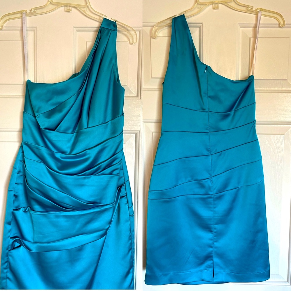 David’s Bridal Mailbu Blue Bridesmaids Dress